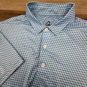 Deolax Performance Golf Polo Shirt Men's Size XL Geometric Preppy